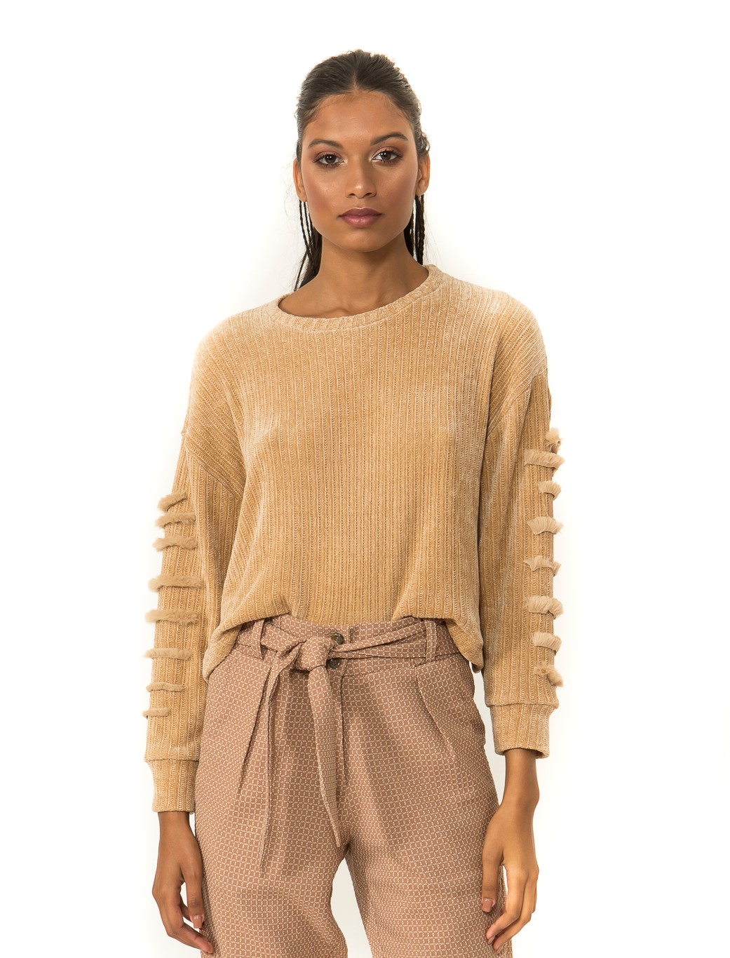 Tee Match - PULL CHENILLE FUR BEIGE